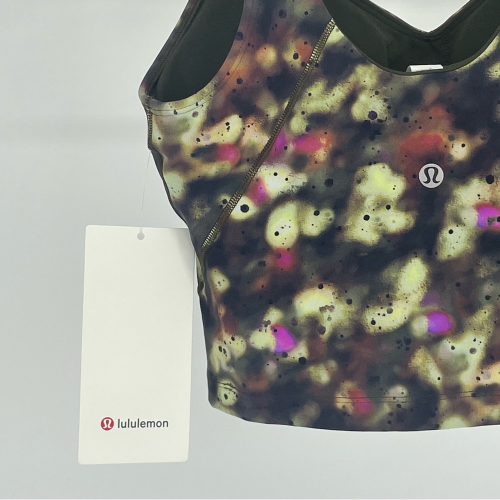 LULULEMON NWT ALIGN TANK TOP SOFT FOCUS SPLATTER GREEN MULTI PRINT 2 4 6 - Picture 6 of 9